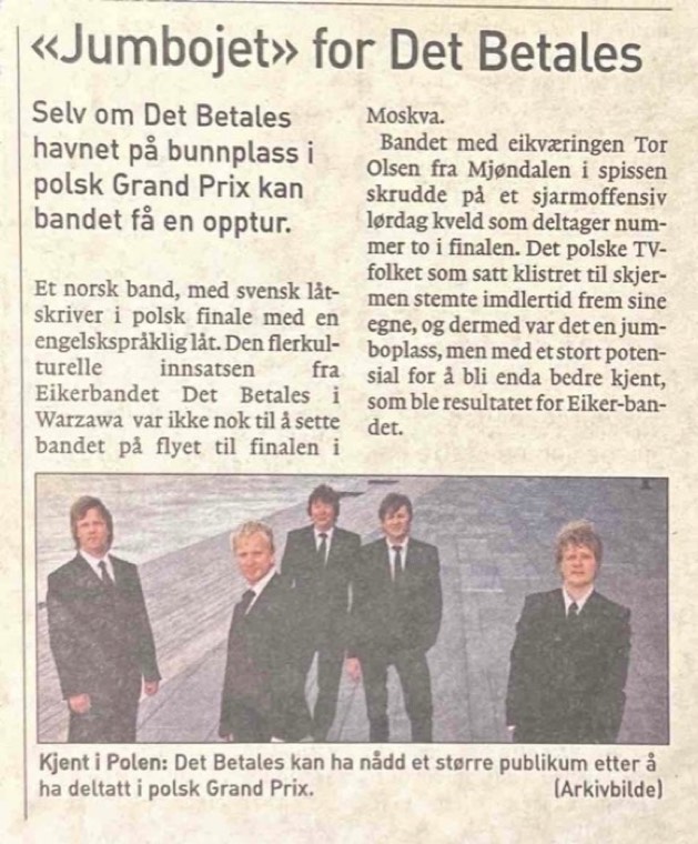 Avisutklipp om Det Betales: 2008 17. februar