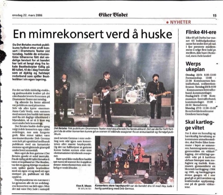 Avisutklipp om Det Betales: 2006 22. mai
