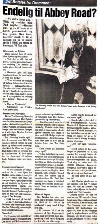Avisutklipp om Det Betales: 1984, 15. mars