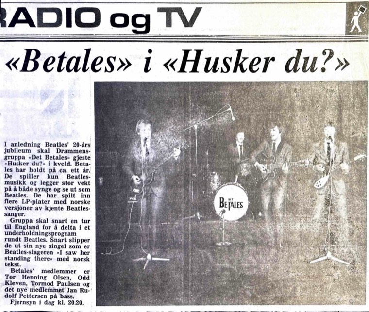 Press clipping from 1983 in the Det Betales archive