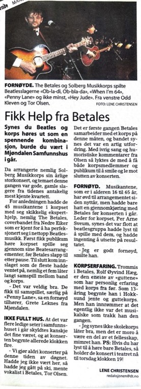 Avisutklipp om Det Betales: Historisk avisutklipp #120