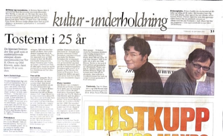 Avisutklipp om Det Betales: 2001, 18. oktober