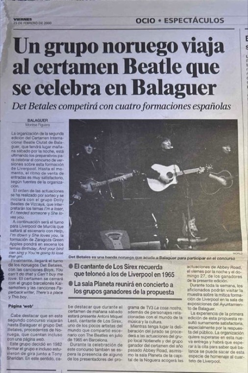 Avisutklipp om Det Betales: 2000, 25. februar