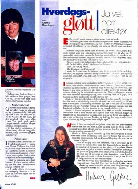 Avisutklipp om Det Betales: 1999, 23. november