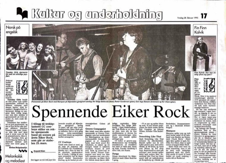 Avisutklipp om Det Betales: 1995, 28. februar