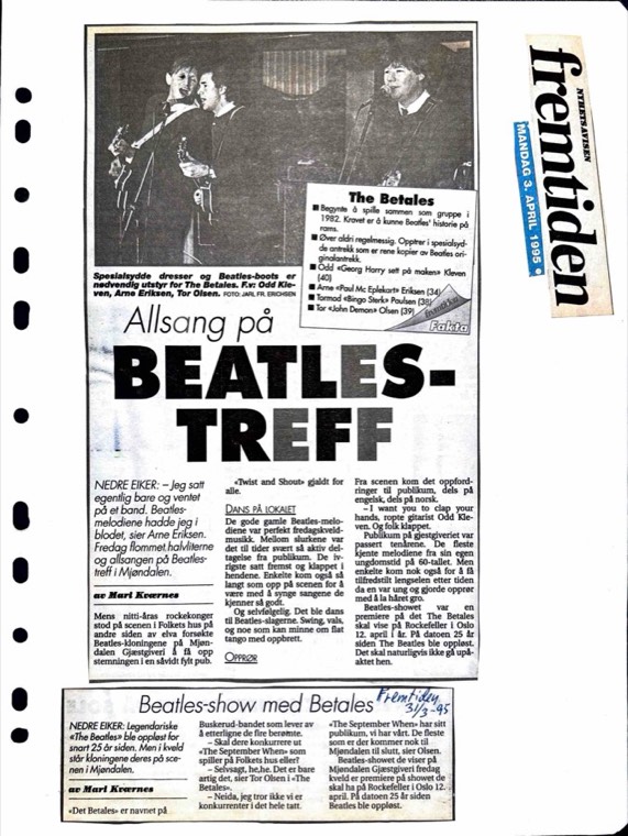Avisutklipp om Det Betales: 1995, 3. april