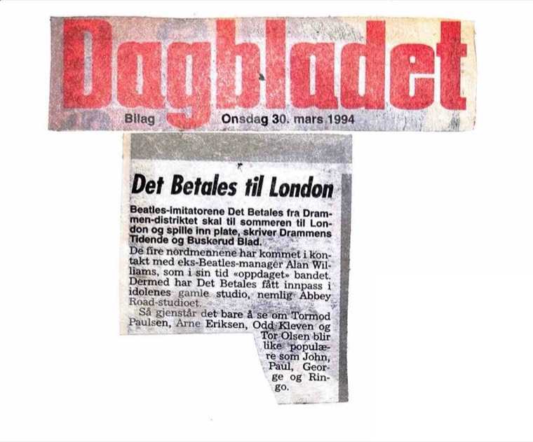 Avisutklipp om Det Betales: 1994, 30. mars