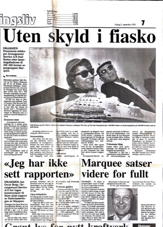 Avisutklipp om Det Betales: 1993, 2. september