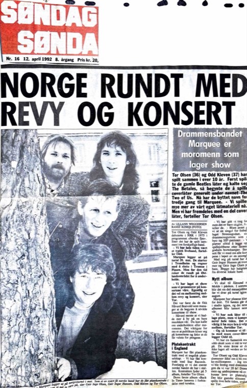 Avisutklipp om Det Betales: 1992, 12. april