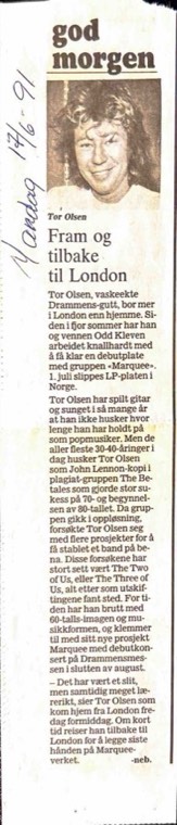 Avisutklipp om Det Betales: 1991, 17. juni