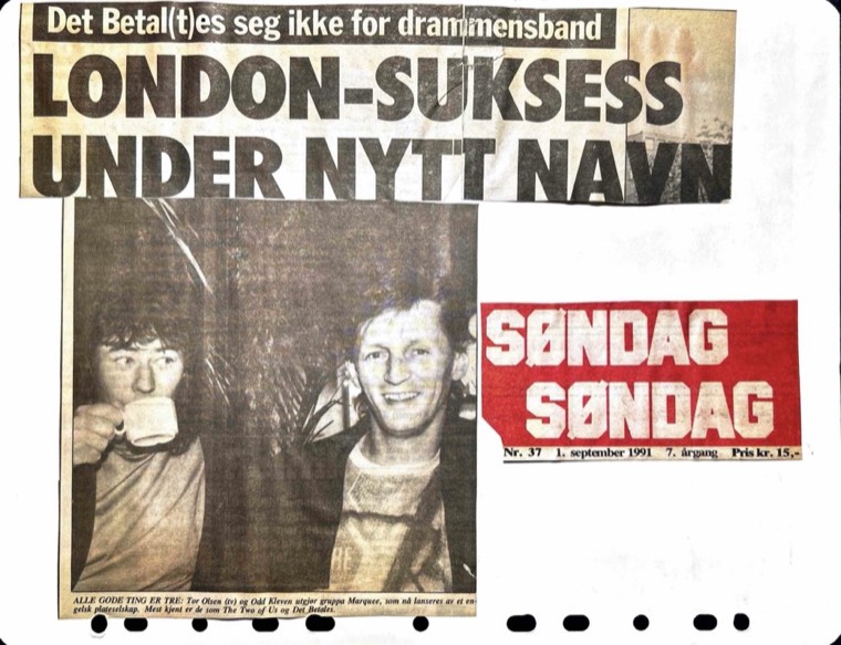 Avisutklipp om Det Betales: 1991, 1. september